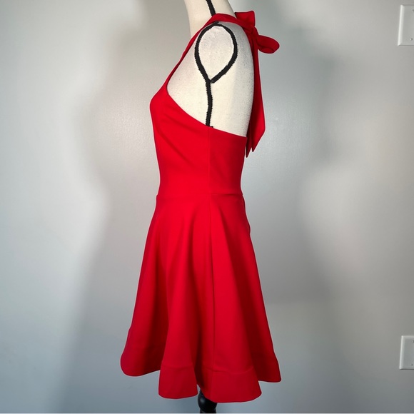 B. Darlin Red Halter Neckline Fit and Flare Sleeveless Mini Dress 5/6 - Picture 7 of 12